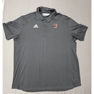 Adidas AEROREADY Polo Shirt Mens 2XL Gray Short Sleeve